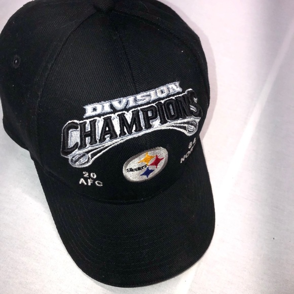 Pittsburgh Steelers 2004 AFC NORTH DIVISION CHAMPS adjustable Hat Cap NFL - Picture 6 of 11
